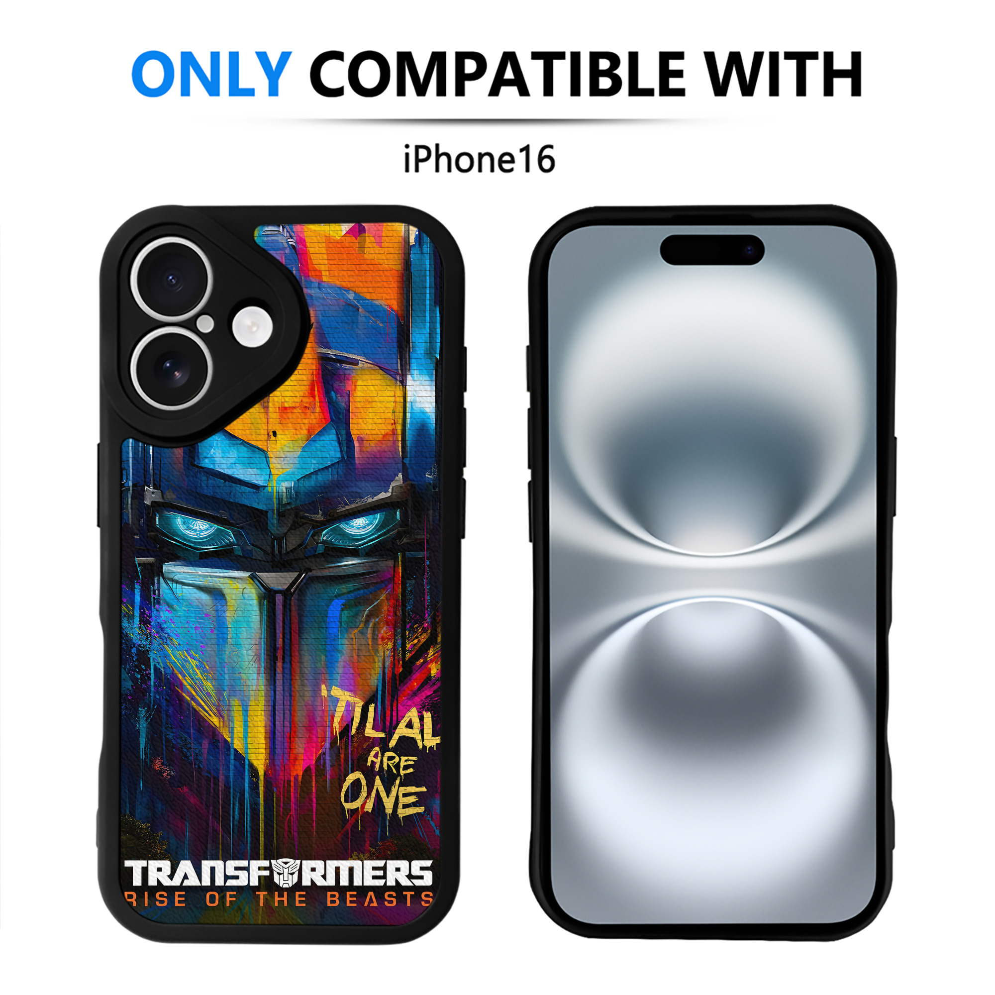 （画像用） Transformers トランスフォーマー 【iPhone 16シリーズ対応】シリコンスマホケース（レザー調） 材質：シリコン